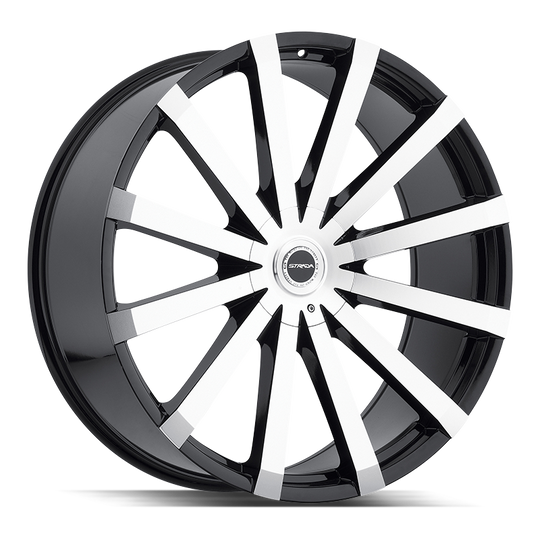 S50660730GBM - Strada S50 Gabbia 26X10 6X139.7 / 6X135 30mm Gloss Black, Machined - Strada S50 Wheels Canada
