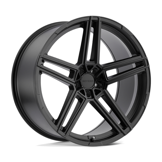 1780BYG155120M74 - Beyern Gerade 17X8 5X120  15mm Matte Black - Beyern Wheels Canada