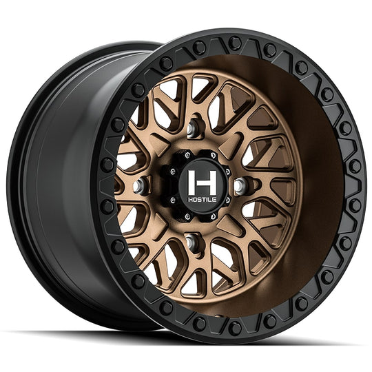 H133-1580413744Z - Hostile UTV Glamis 15X8 4X137 0mm Bronze Wheel - Hostile UTV Wheels Canada