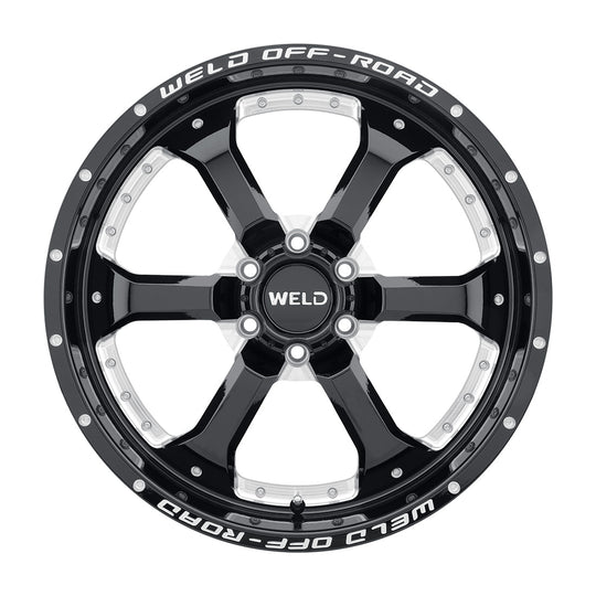 W12509089575 - WELD Off-Road Granada Six 20X9 6X135 +20mm Gloss Black Milled - WELD Off-Road Wheels Canada