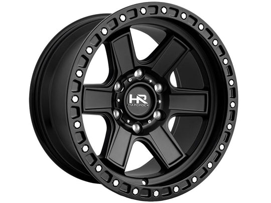 H104-179073001BB - Hardrock H104 17X9 5X127 1mm Matte Black-Black - Hardrock Wheels Canada