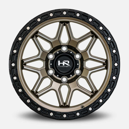 H105-179036001BR - Hardrock H105 17X9 6X135 1mm Matte Bronze-Black - Hardrock Wheels Canada