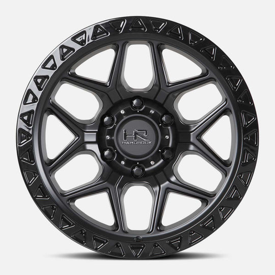 H107-201083119BB - Hardrock H107 20X10 6X139.7 -19mm Matte Black-Black  - Hardrock Wheels Canada