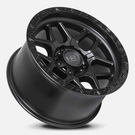 H107-201070119BB - Hardrock H107 20X10 8X170 -19mm Matte Black-Black  - Hardrock Wheels Canada
