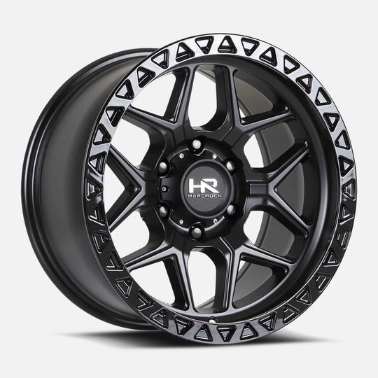 H107-201073119BB - Hardrock H107 20X10 5X127 -19mm Matte Black-Black  - Hardrock Wheels Canada