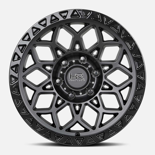 H108-201073119BB - Hardrock H108 20X10 5X127 -19mm Matte Black-Black  - Hardrock Wheels Canada