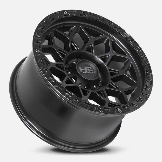 H108-201050119BB - Hardrock H108 20X10 5X150 -19mm Matte Black-Black  - Hardrock Wheels Canada