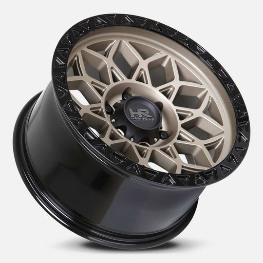 H108-201081119BR - Hardrock H108 20X10 8X165.1 -19mm Matte Bronze-Black  - Hardrock Wheels Canada