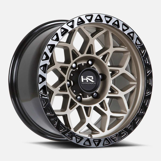 H108-201081119BR - Hardrock H108 20X10 8X165.1 -19mm Matte Bronze-Black  - Hardrock Wheels Canada