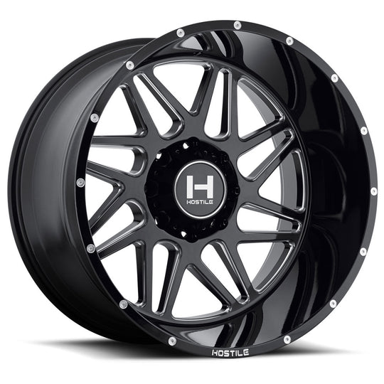 H401-22828165+123B - Hostile Sprocket 22X8.25 8X165.1 123mm Blade Cut Wheel - Hostile Wheels Canada