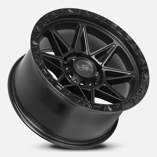 H109-201070119BB - Hardrock H109 20X10 8X170 -19mm Matte Black-Black  - Hardrock Wheels Canada