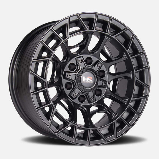 H111-179073112BB - Hardrock H111 17X9 5X127 -12mm Satin Black - Hardrock Wheels Canada