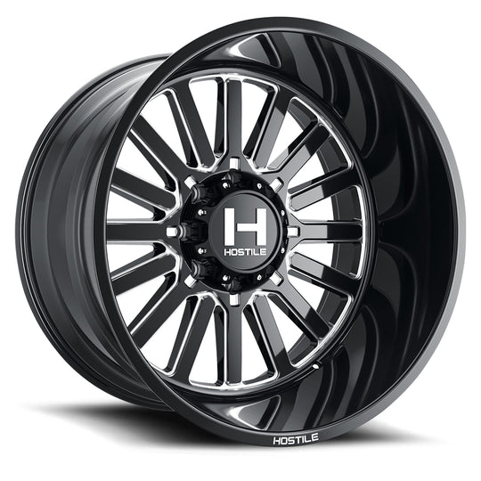 H127-2012816547B - Hostile Titan 20X12 8X165.1 -44mm Blade Cut Wheel - Hostile Wheels Canada