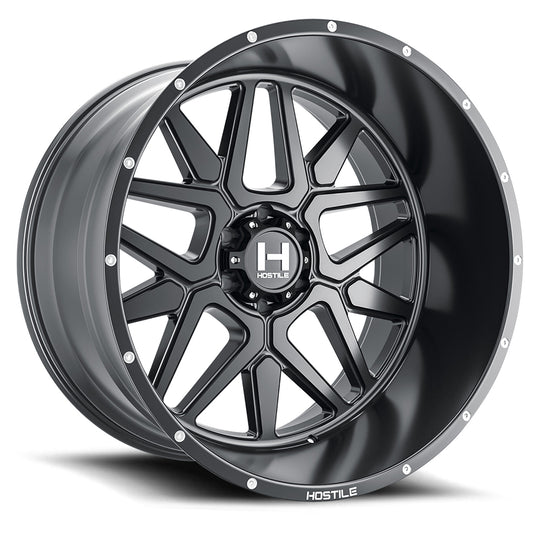 H128-2090655050BB - Hostile Diablo 20X9 6X139.7 0mm Asphalt Wheel - Hostile Wheels Canada
