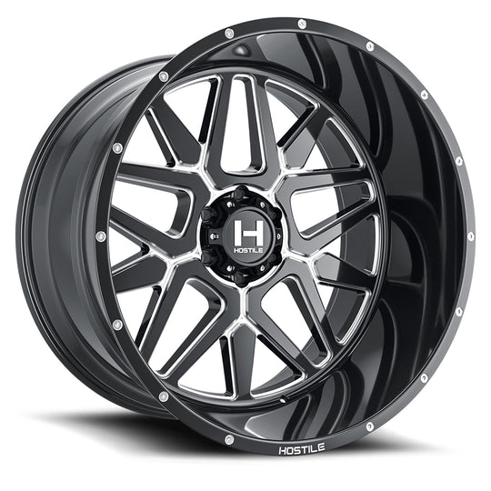 H128-2010550047B - Hostile Diablo 20X10 5X127 -19mm Blade Cut Wheel - Hostile Wheels Canada