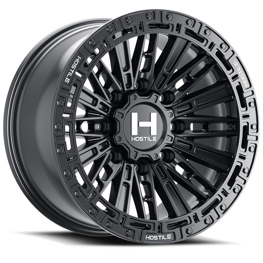 H129-1790655045A - Hostile Mojave 17X9 6X139.7 -12mm Asphalt Wheel - Hostile Wheels Canada