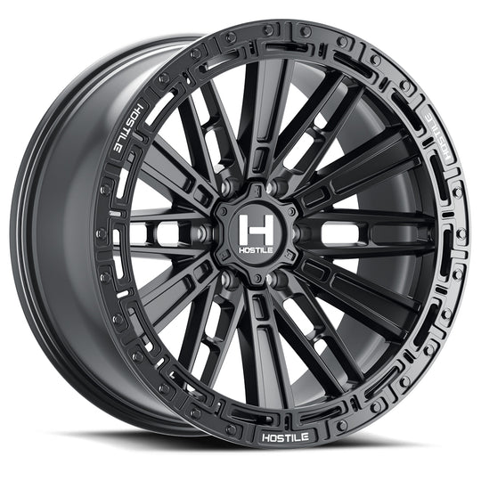 H129-2090818055A - Hostile Mojave 20X9 8X180 12mm Asphalt Wheel - Hostile Wheels Canada