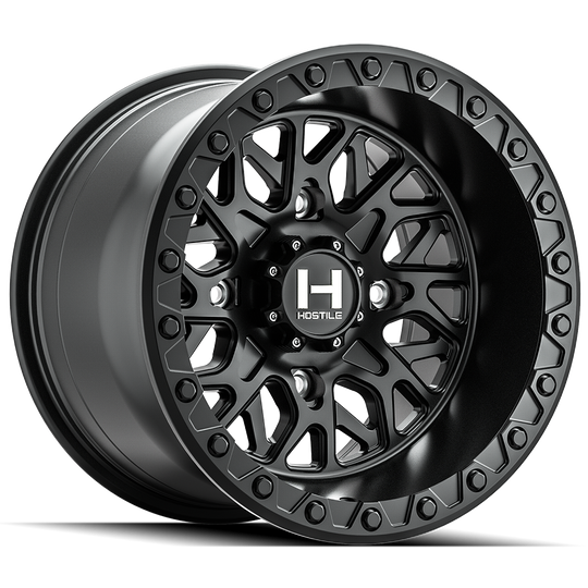 H133-1580413744A - Hostile UTV Glamis 15X8 4X137 0mm Asphalt Wheel - Hostile UTV Wheels Canada