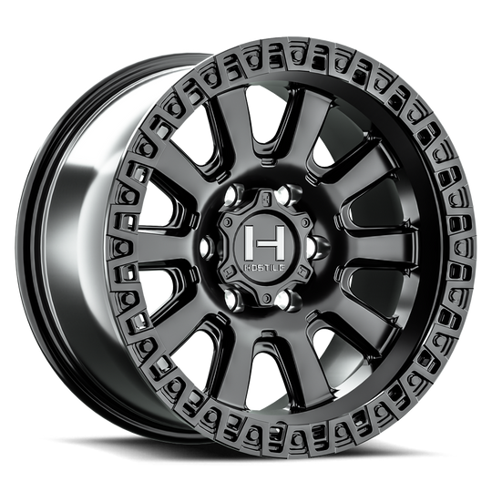 H138-1790655045A - Hostile Desert Crawler 17X9 6X139.7 -12mm Asphalt - Hostile Desert Wheels Canada