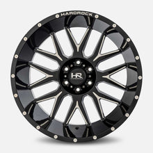 Load image into Gallery viewer, H500-221285144BM - Hardrock Affliction Xposed 22X12 5X139.7 ET -44MM Gloss Black Milled - Hardrock Wheels Canada