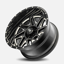 Charger l'image dans la galerie, H501-241450176BM - Hardrock Bones XPosed 24X14 5X150 -76mm Gloss Black Milled - Hardrock Wheels Canada