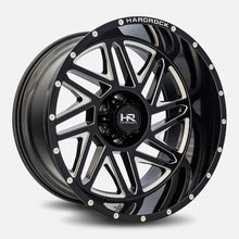 Load image into Gallery viewer, H501-201081119BM - Hardrock Bones Xposed 20x10 8x165.1 ET -19MM Gloss Black Milled - Hardrock Wheels Canada