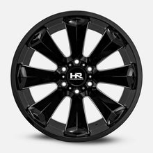 Charger l'image dans la galerie, H506-241278176BM - Hardrock Xplosive Xposed 24X12 8X180 -76mm Gloss Black Milled - Hardrock Wheels Canada