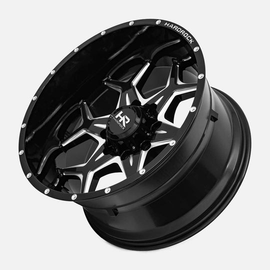 H507-201085119BM - Hardrock Reckless Xposed 20x10 5x139.7 ET -19MM Gloss Black Milled - Hardrock Wheels Canada