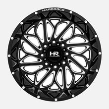 Load image into Gallery viewer, H508-241478176BM - Hardrock BlackTop Xposed 24X14 8X180 -76mm Gloss Black Milled - Hardrock Wheels Canada