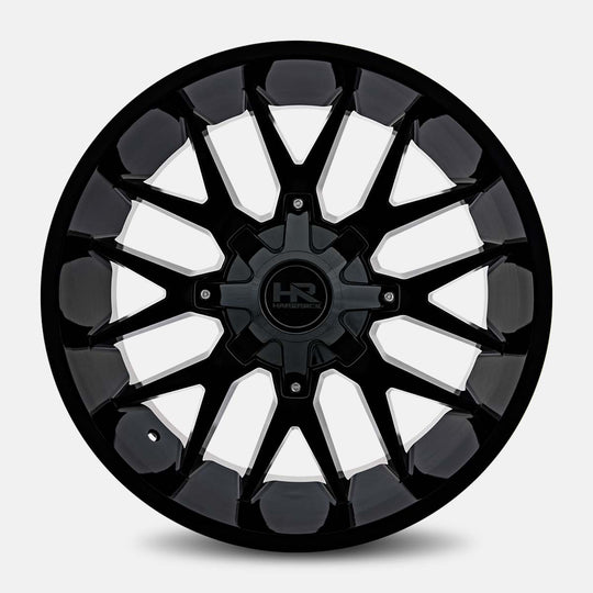 H700-201281144GB - Hardrock H700 20X12 8X165.1 -44mm Gloss Black - Hardrock Wheels Canada
