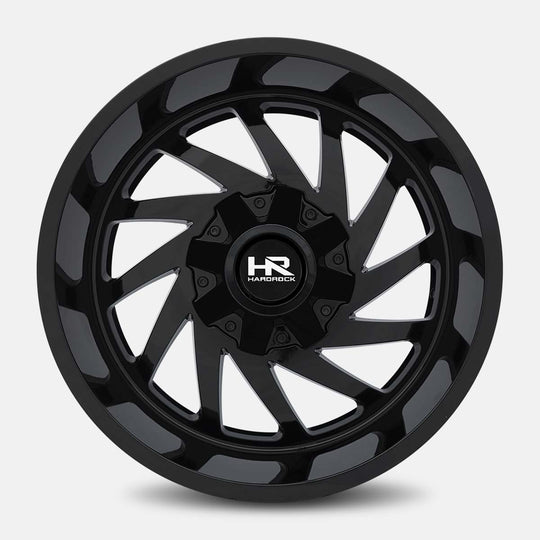 H704-201278044GB - Hardrock Crusher 20X12 8X180 -44mm Gloss Black - Hardrock Wheels Canada