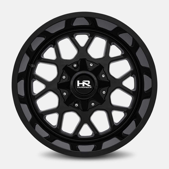 H705-201278044GB - Hardrock Gunner 20X12 8X180 -44mm Gloss Black - Hardrock Wheels Canada