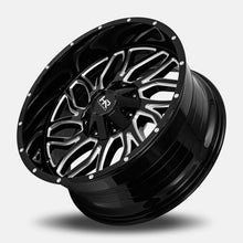 Load image into Gallery viewer, H707-209097000GBM - Hardrock Destroyer 20X9 5X150 / 5X139.7 0mm Gloss Black Milled - Hardrock Wheels Canada