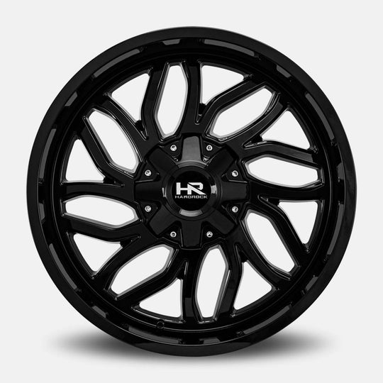 H707-201052119GB - Hardrock H707 20X10 5X139.7 / 5X127 -19mm Gloss Black - Hardrock Wheels Canada