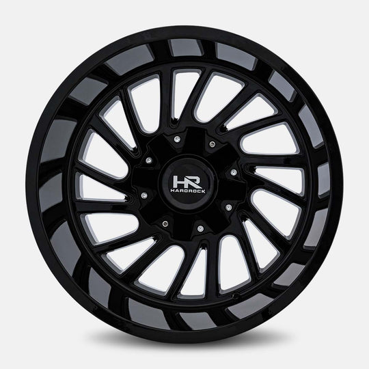 H708-209052000GB - Hardrock H708 20X9 5X127 / 5X139.7 0mm Gloss Black - Hardrock Wheels Canada