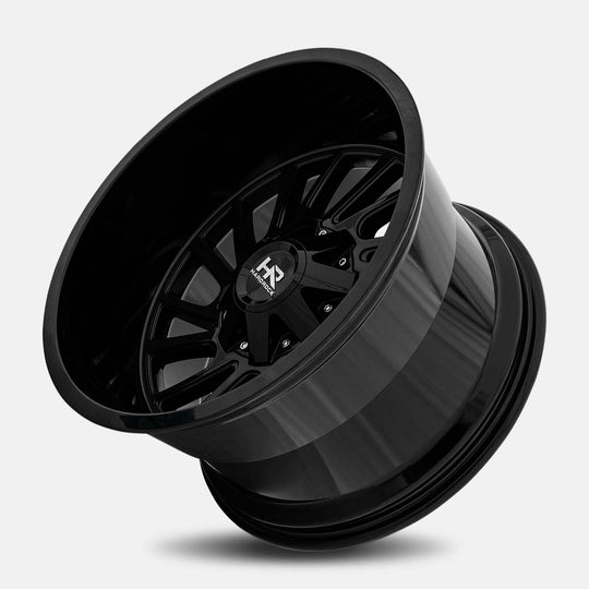 H708-221097125GB - Hardrock Overdrive 22X10 5X150 / 5X139.7 -25mm Gloss Black - Hardrock Wheels Canada