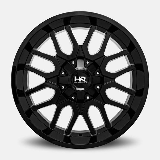 H709-221037125GB - Hardrock H709 22X10 6X139.7 / 6X135 -25mm Gloss Black - Hardrock Wheels Canada