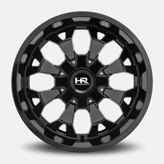 H711-221097125GB - Hardrock Devastator 22X10 5X139.7 / 5X150 -25mm Gloss Black - Hardrock Wheels Canada