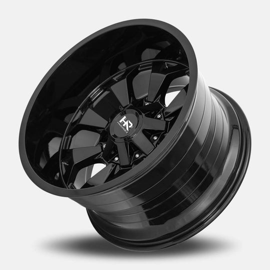 H711-221097125GB - Hardrock Devastator 22X10 5X139.7 / 5X150 -25mm Gloss Black - Hardrock Wheels Canada