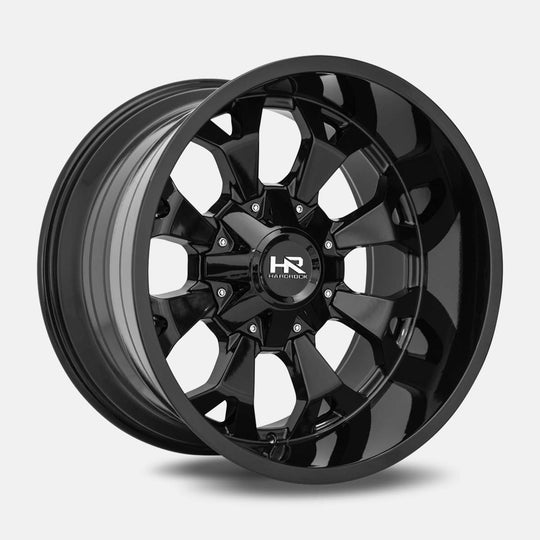 H711-221037125GB - Hardrock H711 22X10 6X139.7 / 6X135 -25mm Gloss Black - Hardrock Wheels Canada