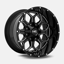Load image into Gallery viewer, H712-221081125GBM - Hardrock H712 22X10 8X165.1 -25mm Gloss Black Milled - Hardrock Wheels Canada