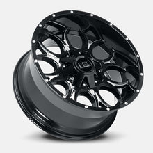 Charger l'image dans la galerie, H713-221097125GBM - Hardrock H713 22X10 5X139.7 / 5X150 -25mm Gloss Black Milled - Hardrock Wheels Canada