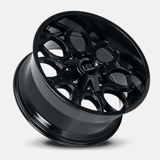 H713-209070020GB - Hardrock H713 Horseshoe 20X9 8X170 20mm Gloss Black - Hardrock Wheels Canada