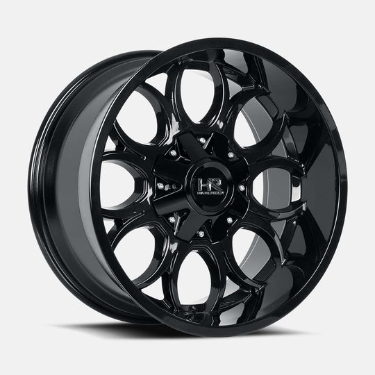 H713-201081119GB - Hardrock H713 Horseshoe 20X10 8X165.1 -19mm Gloss Black - Hardrock Wheels Canada