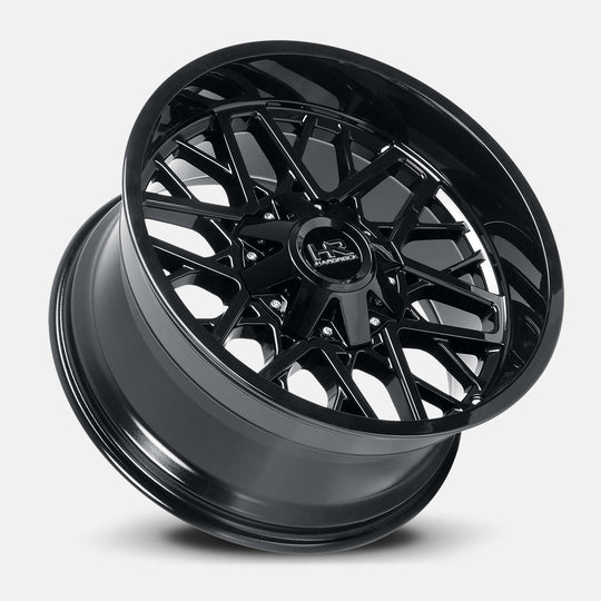 H714-221097125GB - Hardrock H714 Bomber 22X10 5X150 / 5X139.7 -25mm Gloss Black - Hardrock Wheels Canada