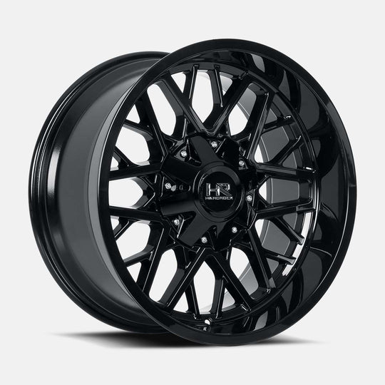 H714-201070119GB - Hardrock H714 Bomber 20X10 8X170 -19mm Gloss Black - Hardrock Wheels Canada