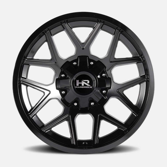 H716-201281151GB - Hardrock H716 Rugged 20X12 8X165.1 -51mm Gloss Black - Hardrock Wheels Canada