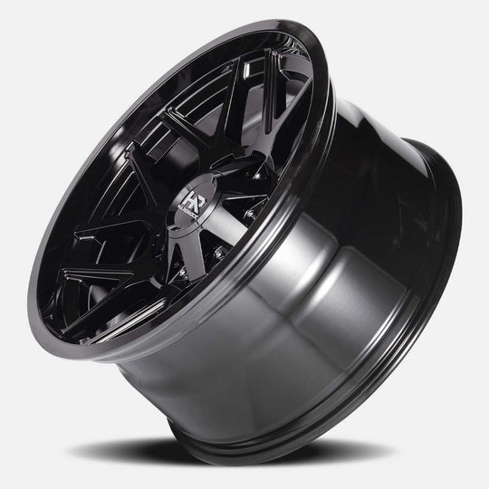 H716-209081000GB - Hardrock H716 Rugged 20X9 8X165.1 mm Gloss Black - Hardrock Wheels Canada