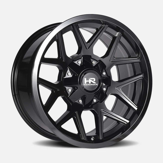 H716-201281151GB - Hardrock H716 Rugged 20X12 8X165.1 -51mm Gloss Black - Hardrock Wheels Canada