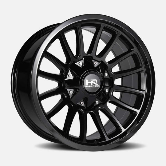 H717-209081020GB - Hardrock H717 Tactical 20X9 8X165.1 20mm Gloss Black - Hardrock Wheels Canada
